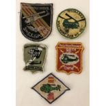 5 Vietnam War era embroidered Helicopter Crew patches.