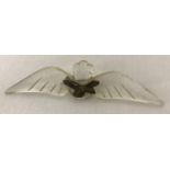 A WWII style R.A.F clear Lucite sweetheart badge.