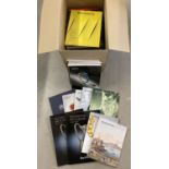 A box of Bonhams auction catalogues.