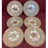 A collection of six "Chaucer's Canterbury Pilgrims" plates by Masons.