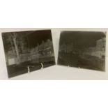 2 large sized Victorian/Edwardian glass plate negatives.