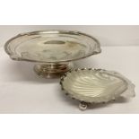 An Art Deco silver plate pedestal fruit bowl By James Dixon & Sons, Sheffield.