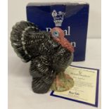 Limited Edition Royal Doulton Bronze turkey figurine, D7149, 1999.