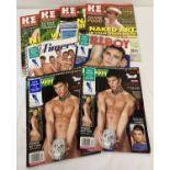 8 assorted adult erotic magazines.
