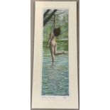 Krys Leach - original mounted oil on board of a nude, entitled "Misty Morning".