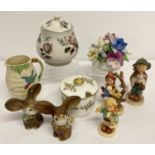 A collection of vintage ceramic items to include Goebel, Minton and Midwinter.