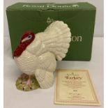 Limited Edition Royal Doulton "The Turkey" D6889, 1990 complete with CoA and original box.