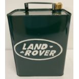 A decorative 5L Land Rover fuel can with brass screw lid.