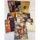 12 vintage Playboy; Entertainment for Men, adult erotic magazines dating from the 1965 - 1981.