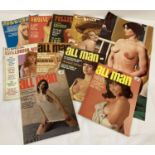 9 vintage 1960's American adult erotic magazines.