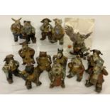 14 ceramic "Little People" animal character figurines by Country Crafts, Fakenham Norfolk.