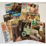 12 assorted vintage adult erotic magazines.