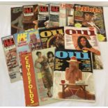 12 assorted vintage adult erotic magazines.