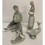 4 Nao by Lladro ceramic figurines.