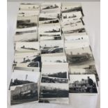 100+ vintage black and white photographs and postcards relating to vintage trains.