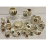 A collection of assorted vintage crested ware ceramics to include Goss and Arcadian.