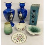 A collection of vintage ceramic items to include Minton, Shelley, Honiton and Royal Doulton.