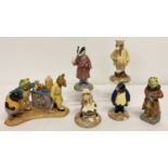 A collection of 6 Ltd Edition ceramic Wind in the Willows figurines by Beswick and Royal Doulton.