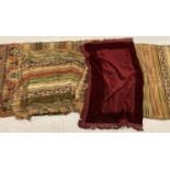 3 vintage chenille tablecloths/piano throws.