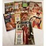 8 vintage 1960's American adult erotic magazines; 4 issues of Jaguar together with 4 issues of Duke.
