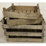 5 vintage wooden potato/vegetable crates. Some with growers names.