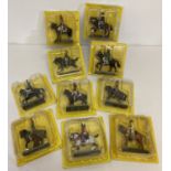 10 DEA-Excusive design historical painted lead soldiers on horseback. In original blister packs.