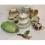 A collection of vintage ceramics to include Carlton ware, G & J Meakin and Royal Albert.