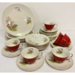 A quantity of vintage Imperial Contemporary tea and dinner ware with 22k gold trim.