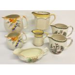 A collection of vintage ceramic jugs to include J & G Meakin and Johnson Brothers.