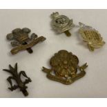 5 assorted British Yeomanry cap badges.