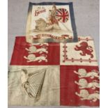 2 antique flags/wall-hangings. The Royal Standard.