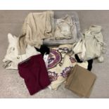 A box of mixed ladies and gents clothing in varying conditions to include Jaeger, Burberry,