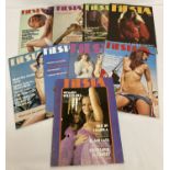 9 vintage issues of Fiesta, adult erotic magazine, dating from the 1970's.