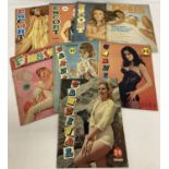 8 assorted vintage adult erotic magazines from the 1960's.