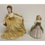 Coalport Ladies of Fashion figurine "Elizabeth" together with Royal Doulton "Penny" figure #HN2338.