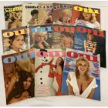 8 vintage issues of Oui, adult erotic magazine from the 1970's & 80's, together with 4 others.