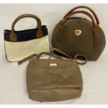 3 ladies handbags in varying sizes and styles by Osprey, Kangol and International Traveller.