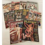 10 vintage issues of Playboy; Entertainment for Men magazine from the 1970's and 80's.