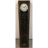 A mid 20th century oak cased 'Synchronome' electric master clock from Speed & Sons, Kings Lynn.