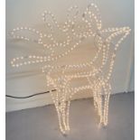 A 3D rope light outdoor Christmas decoration of a reindeer with original box.