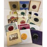 Approx. 89 vinyl 45 single records to include Cilla Black, Adam Faith & The Bee gees.