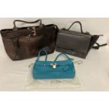 3 ladies handbags in varying styles and sizes by Clarks, Ri2K and Bullagi.