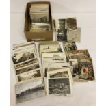 Ex Dealers stock - a box containing approx. 600 vintage British and overseas postcards.