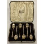 A set of 6 silver coffee spoons in original A & N. C. S.Ltd, Victoria street, London. S. W. case.