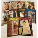 11 vintage issues of Fiesta, adult erotic magazine, dating from 1968.