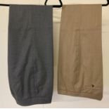 2 pairs of wide leg wool trousers by Jaeger both size 12.