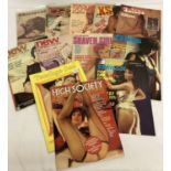 12 assorted vintage adult erotic magazines.