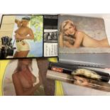 5 assorted vintage adult erotic calendars. Howson-Algraphy Plate Mate of the Month 1976 Calendar.