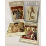 4 vintage women's fashion shop advertising boards.