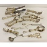 A large quantity of Arthur Price silver plated cutlery with "Bead" design handles.